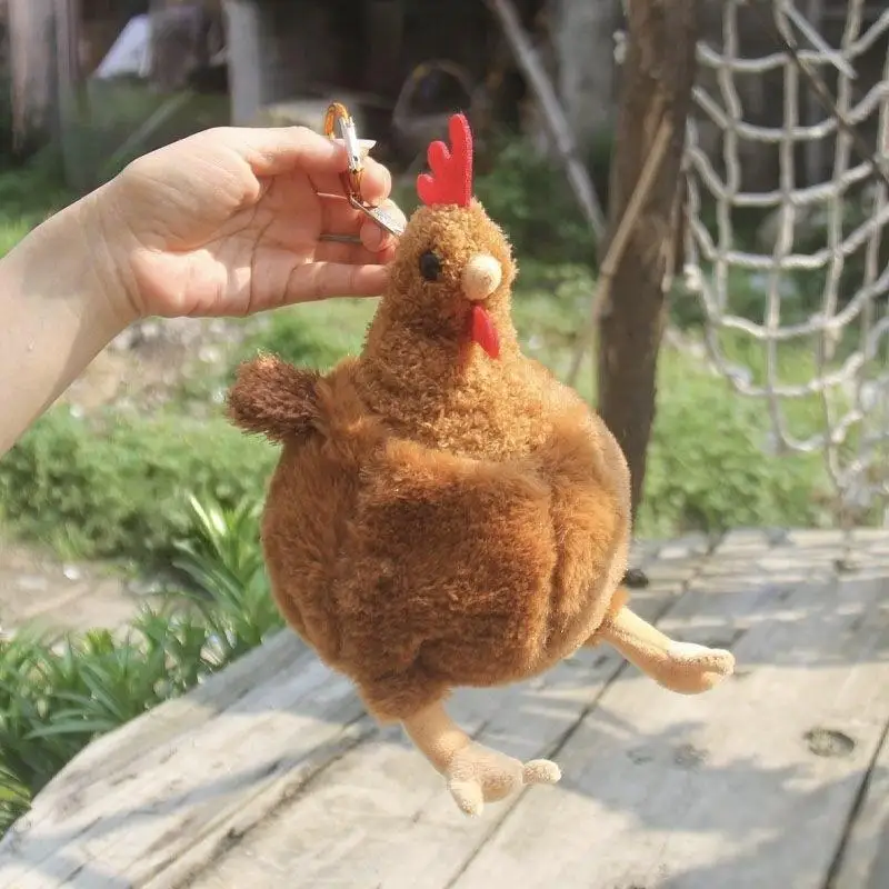 Y-1Pc 귀여운 부드러운 인형 치킨 홈 장식 인형 연필 케이스 시뮬레이션 재미 있은 플러시 치킨 장난감 펜 가방 아이를위한 크리스마스 선물