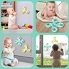 3Pcs/Set Early educational marine animal sucker spinning Baby Bath toy Bathing Spinner Cartoon Rattles Fidget Toys For Children 4
