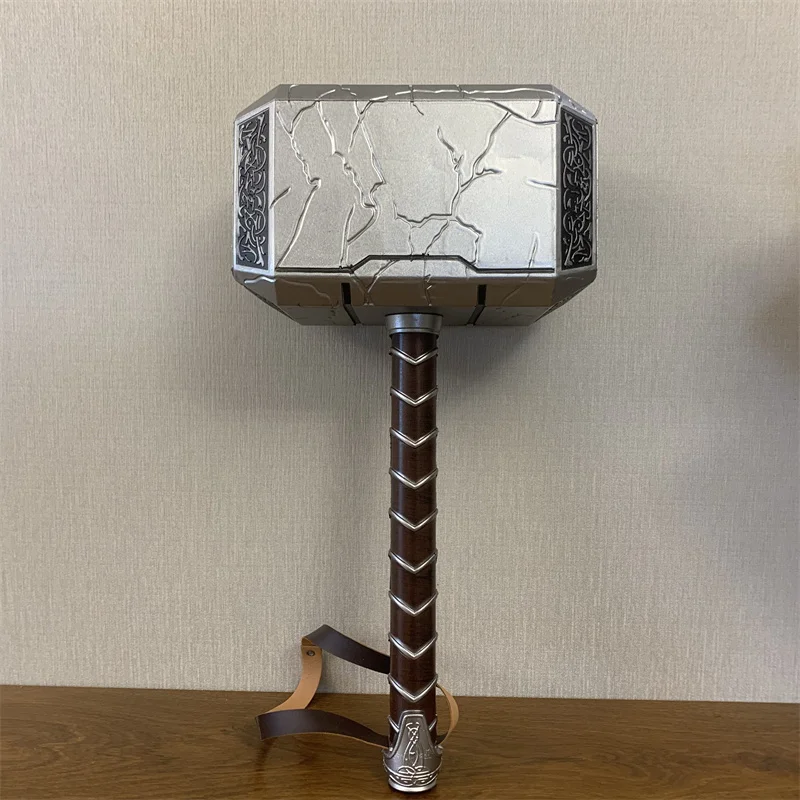 Big Super Hero Waffe Hammer Battle Thunder Damage Hammer 1:1 Cosplay Modell Bühne Halloween Requisiten Spielzeug Geschenk 44 cm Sicherheitsgummi – Detail 11
