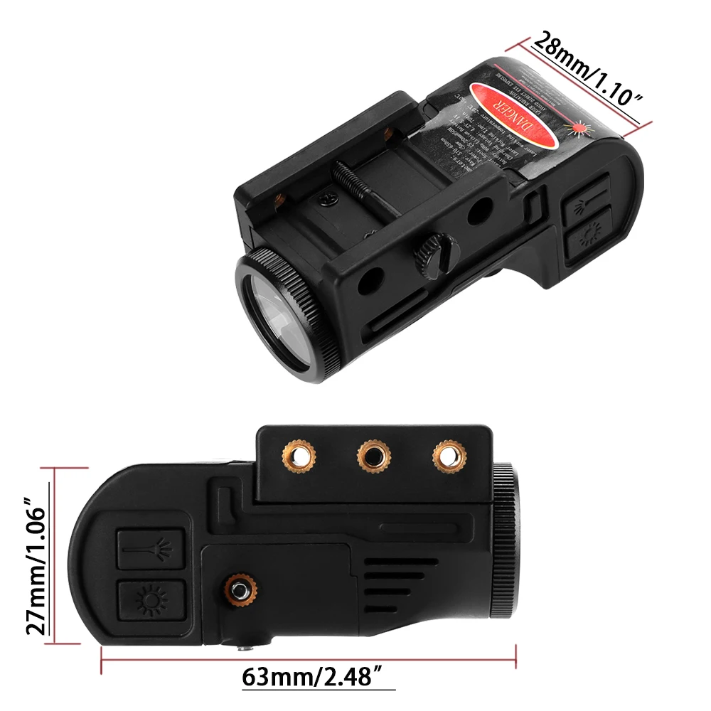 Flashlight Laser Sight Pistol Magnetic Charging Green Dot Laser Sight Compact Combination Built in Lithium Battery