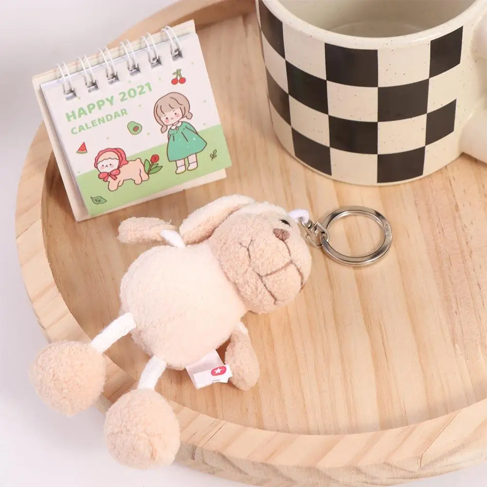 Keyring Schoolbag Decoration Backpack Accessory Alpaca  Keychain Soft Stuffed Pendant Sheep Key Ring  Alpaca Keyring