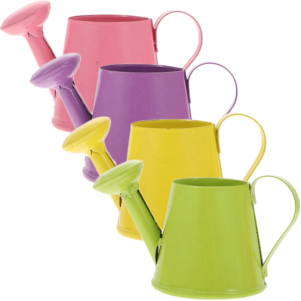 

4 Pcs Water Pitcher Mini Watering Can Small Flower Kettle Plant Metal Kids Tiny Baby
