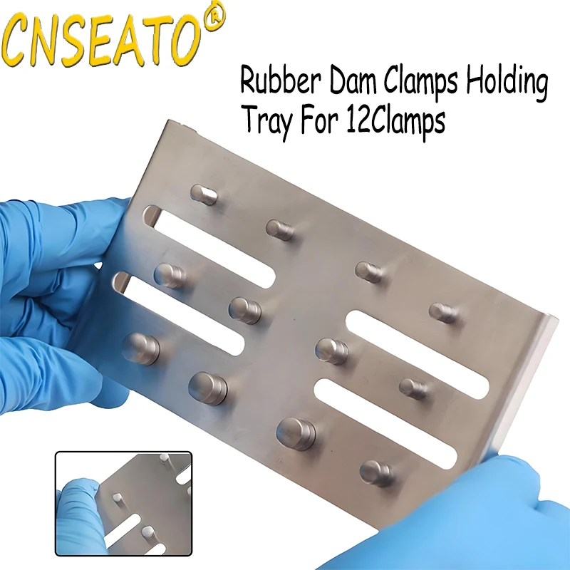 X 1999 Clamp Set Morsetti Per Diga In Gomma Per Endodonzia - 31 Pezzi In Acciaio Inox Con Vassoio Nero Fascette Ferma Tubi - Foto 7