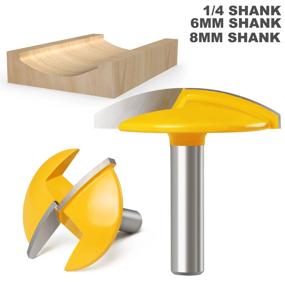 

1pc 1/4" 6mm 8mm Shank Small Bowl Router Bits - 1.65" Radius - 1-3/4" Wide for Wood Milling Cutter Woodworking Cutting Tools