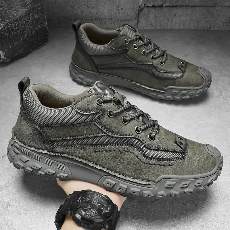 2023 New Winter Men Soft Leather Casual Shoes Luxury Fashion Soft Loafers Moccasins Breathable Slip on Driving Shoes Big Size