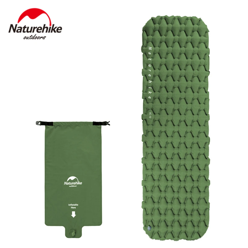 Camping Inflatable Pad Travel Hiking Outdoor Seat Cushion Picnic Mat Green 