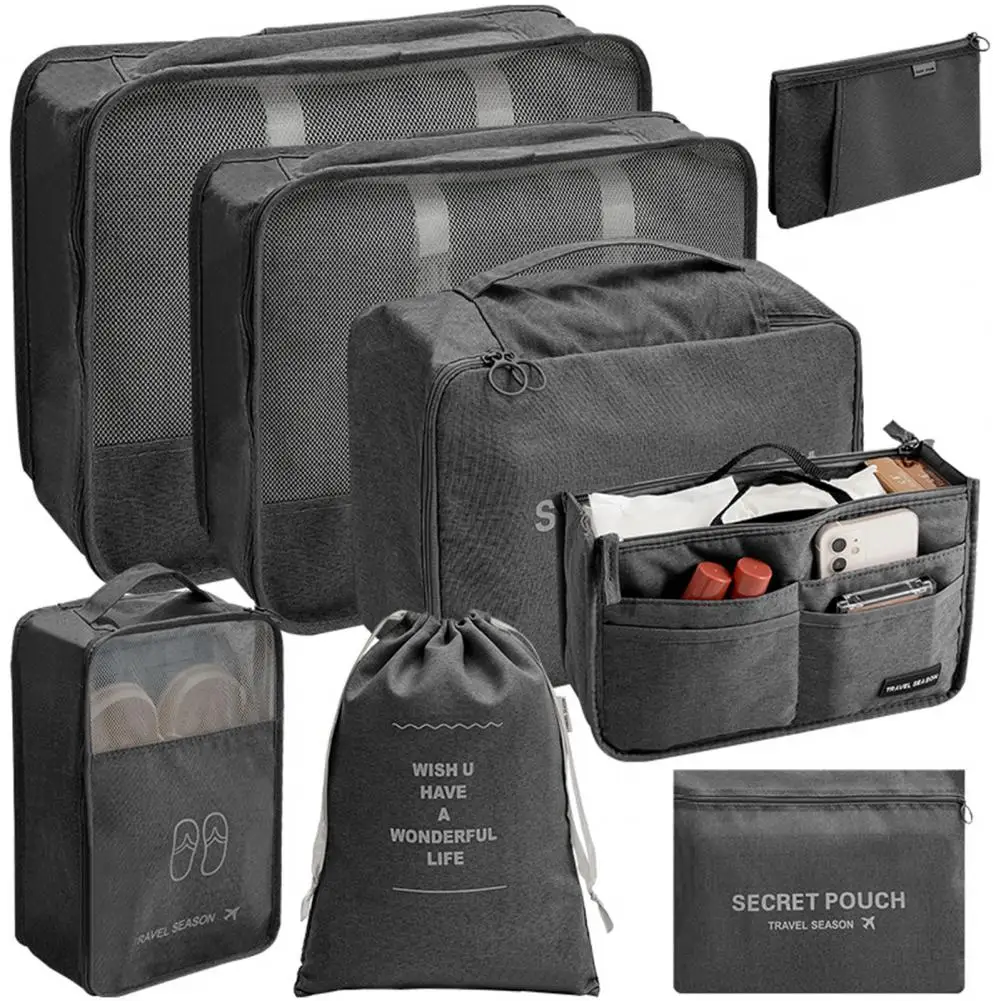 

8Pcs Luggage Packing Organizers Polyester Multifunctional Luggage Packing Organizers Storage Supplies Travel Packing Cubes