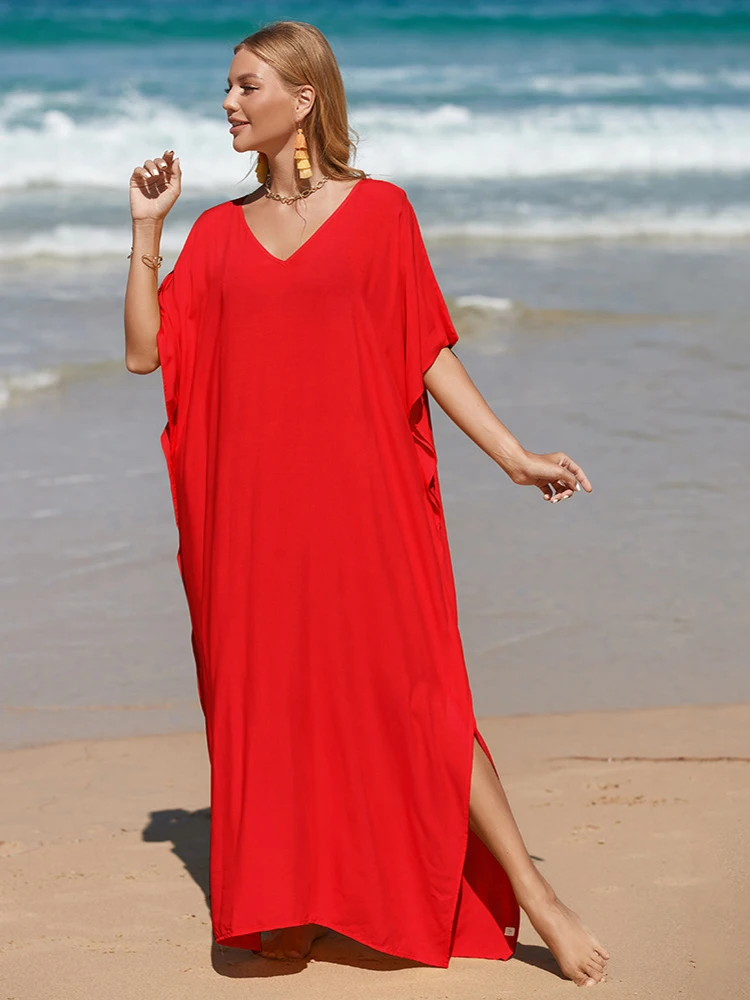 Sold Bohemian Long Dress Swimsuit Cover up 2023 Robe Plage Pareos