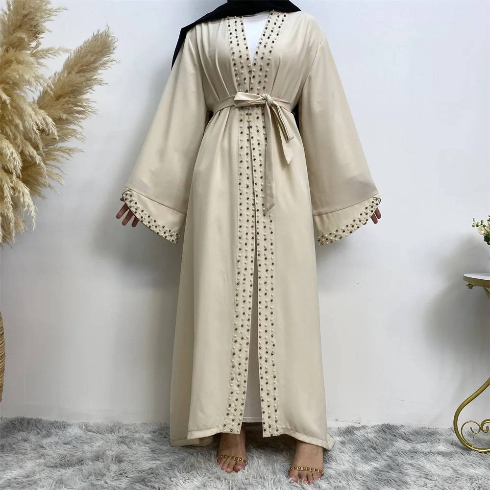 

Ramadan Abaya 2023 Women Morocco Dress Muslim Eid Beading Prayer Abayas Dubai Party Dresses Kaftan Robe Longue Vestidos Largos