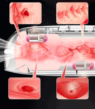 Male Vibrator Blowjob Masturbator Cup Automatic Real Vagina Sucking Sex Machines Voice Pocket Pussy Toys for Men Dual Channel 4