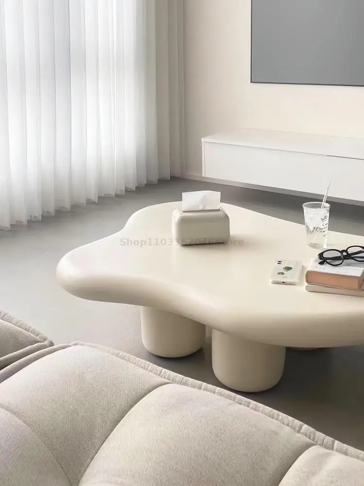 Cloud Coffee Table Cream Style Small Apartment Sofa Coffee Table Living Room Household Alien Irregular Small Modern
