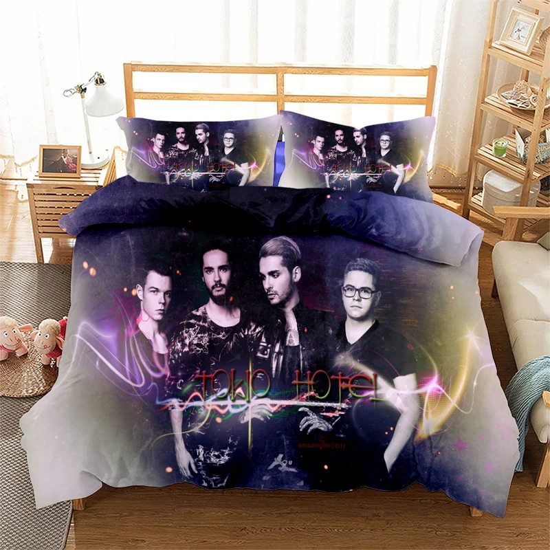 

Rock band Tokio Hotel3D Print Bedding Set Duvet Covers Pillowcases One Piece Comforter Bedding Sets Bedclothes Bed K581
