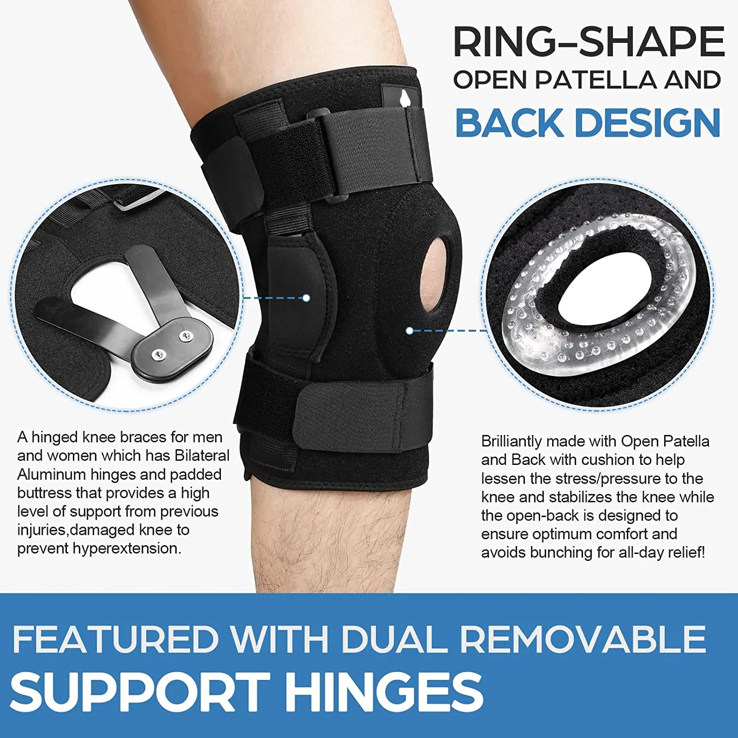 Knee Brace with Side Stabilizers & Patella Gel Pads for Knee Support –  BODYPROX