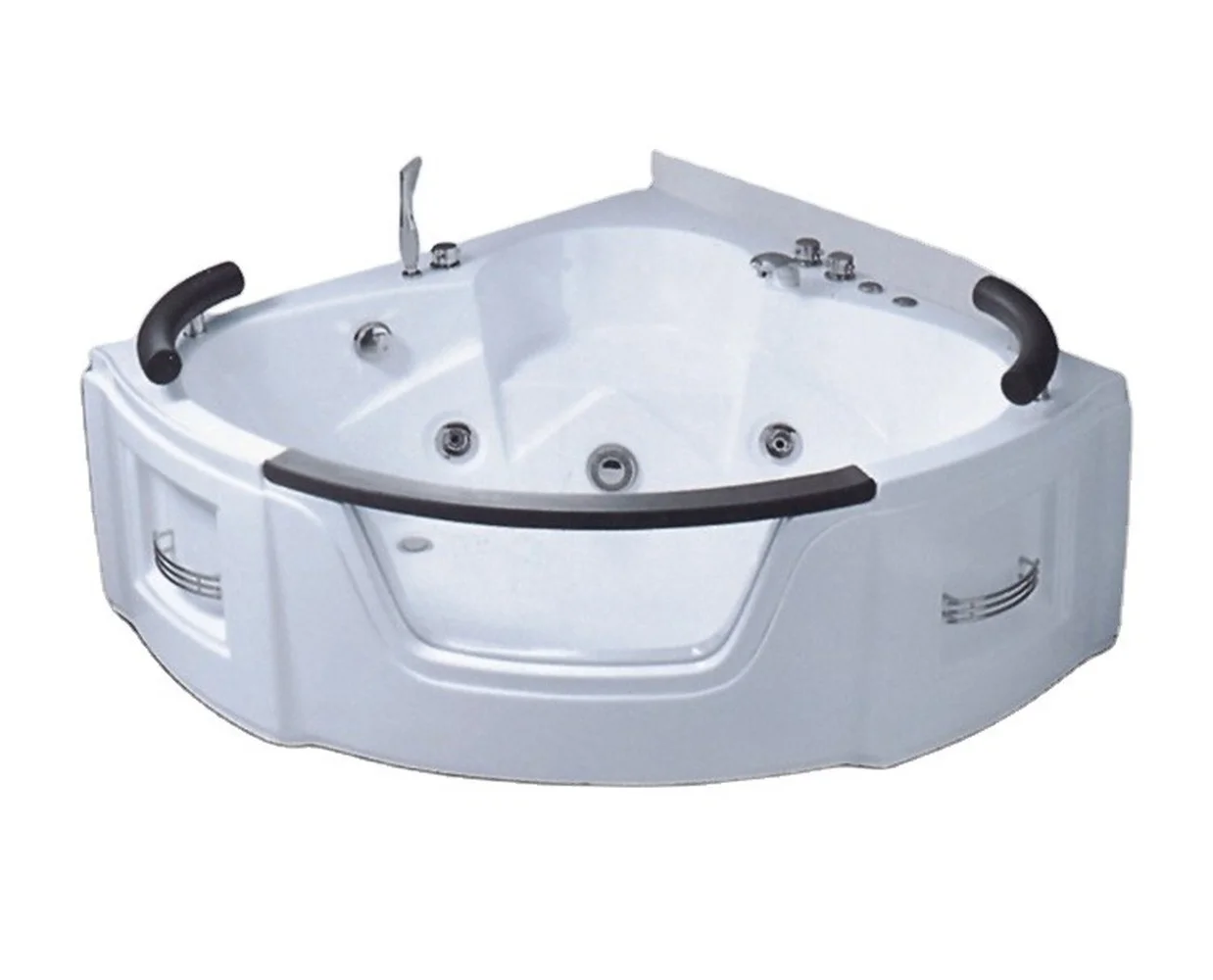 Double 2 Persons Whirlpool Massage Corner Spa Tub Massage Acrylic