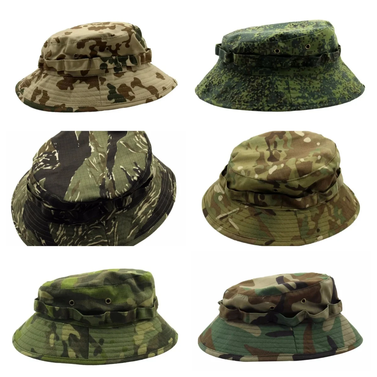 NEW Version Of Short Brimmed Benny Hat, Geely Tactical Camouflage Narrow Brimmed Round Hat, Battle Training Hat