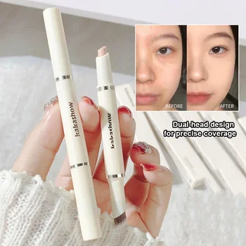 Heallor Concealer Cream Pencil Moisturising Waterproof Full Cover Dark Eye Circles Pimple Marks Double Head Foundation Concealer