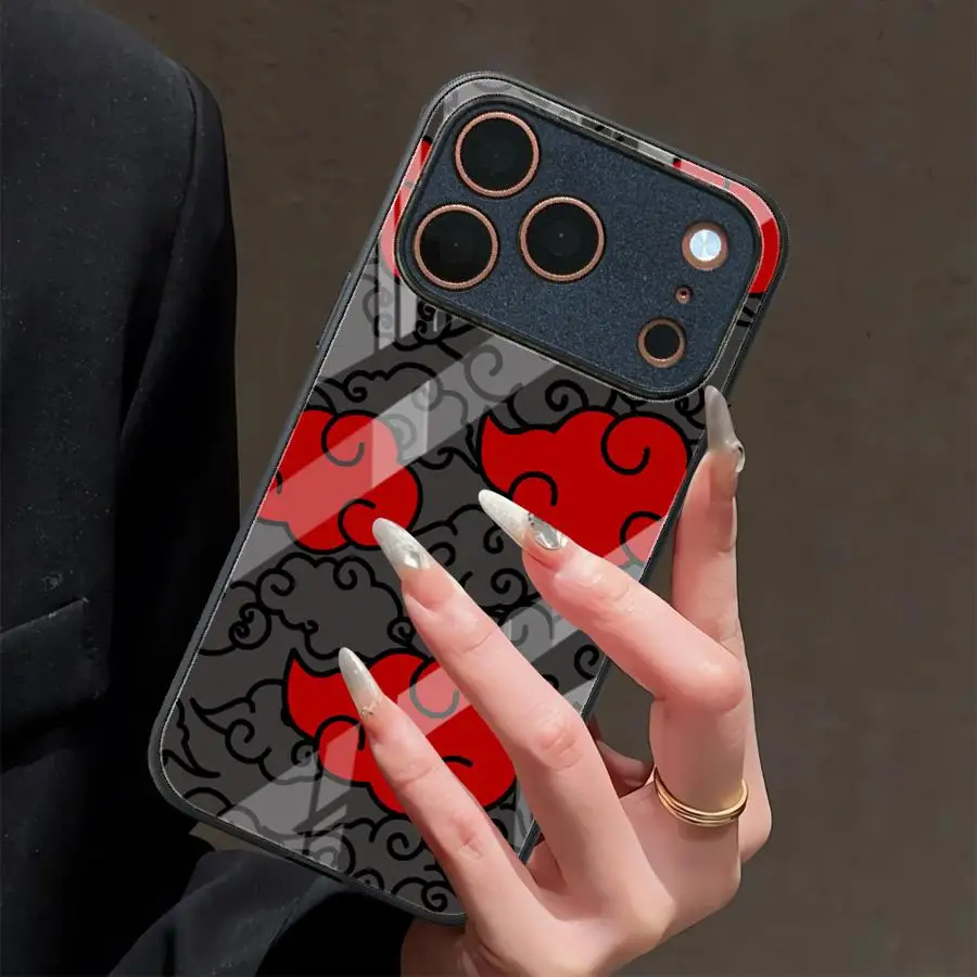 Premium Japan-Inspired N-arutoS Logo Glass Phone Case Cover