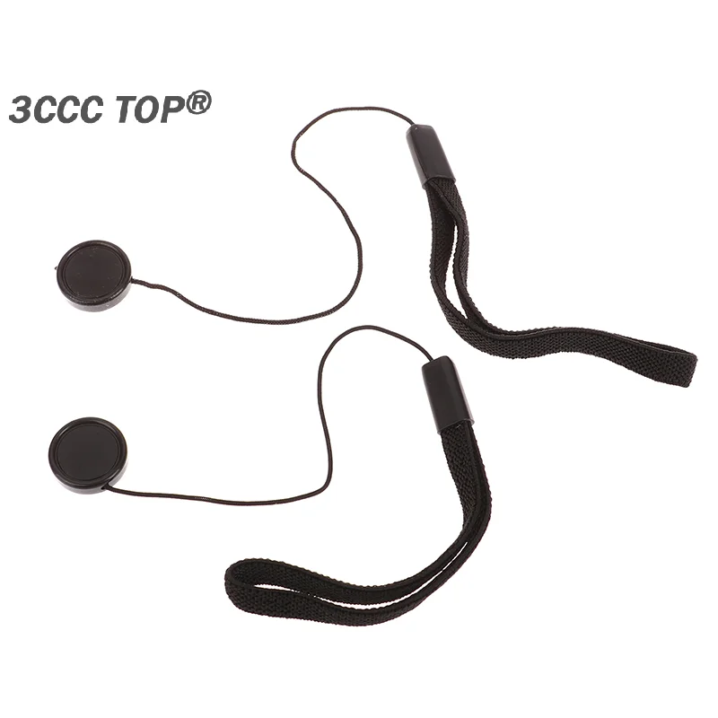 

2Pcs Black Camera Lens Cover Cap Strap Lanyard Rope Anti-Lost String Universal Anti-Drop Pendant For Camera Len Shell