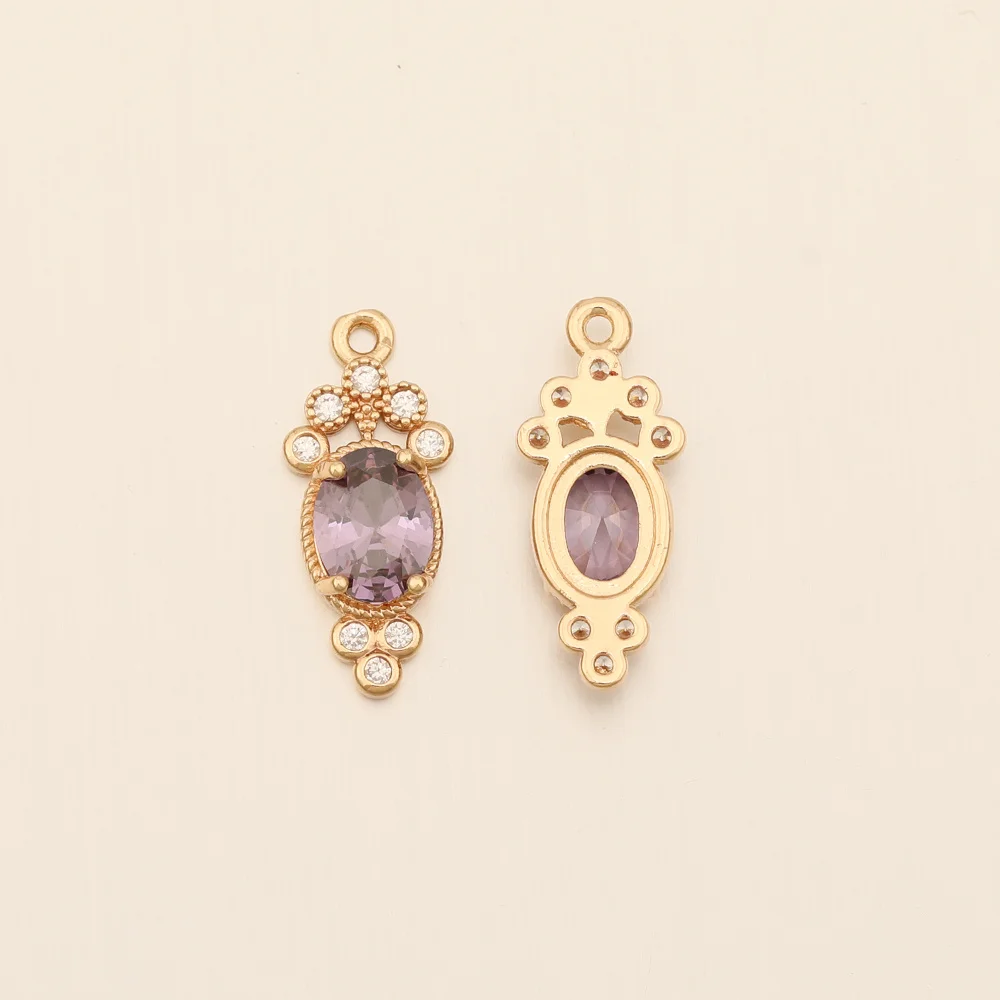 Cordial Design 9*20MM 50Pcs CZ Charms/Hand Made/Flower Shape/DIY Jewelry Making/Jewelry Findings & Components/Rhinestone Pendant 15 Cordial Design 9*20MM 50Pcs CZ Charms/Hand Made/Flower Shape/DIY Jewelry Making/Jewelry Findings & Components/Rhinestone Pendant - cordial