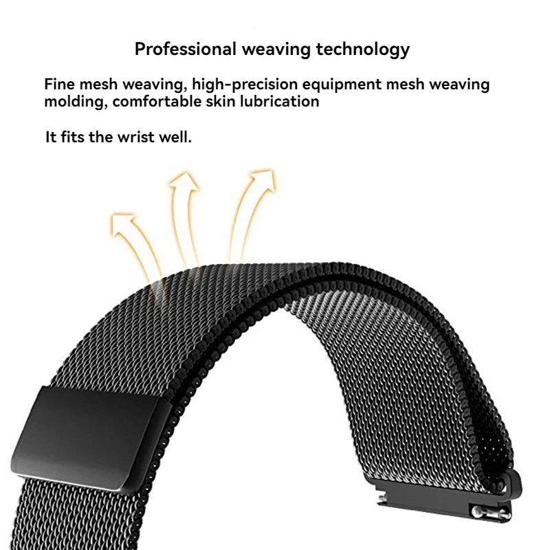 Magnetic Milanese Mesh Quick Release Stainless Steel Watchband Bracelet