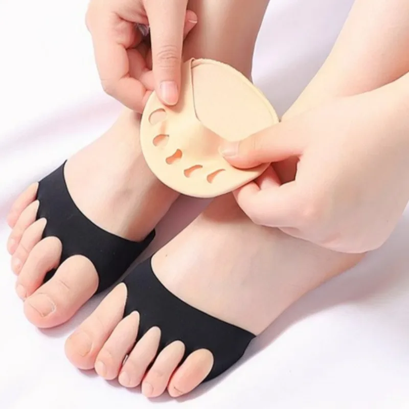 Elastic Open Toe Socks Unisex Comfortable Breathable Forefoot Fingerless Sock High-heeled Shoes Sneakers Relieve Pain Hosiery