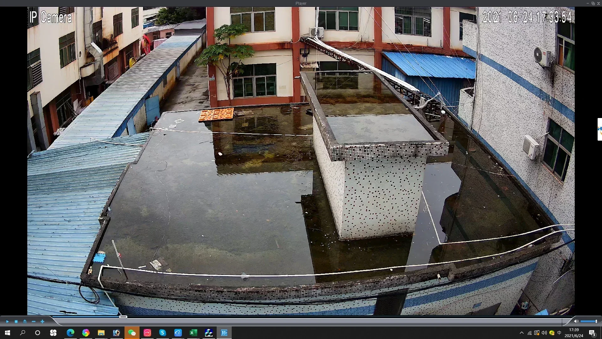 Campione di filmato di prova all'aperto catturato dalla telecamera