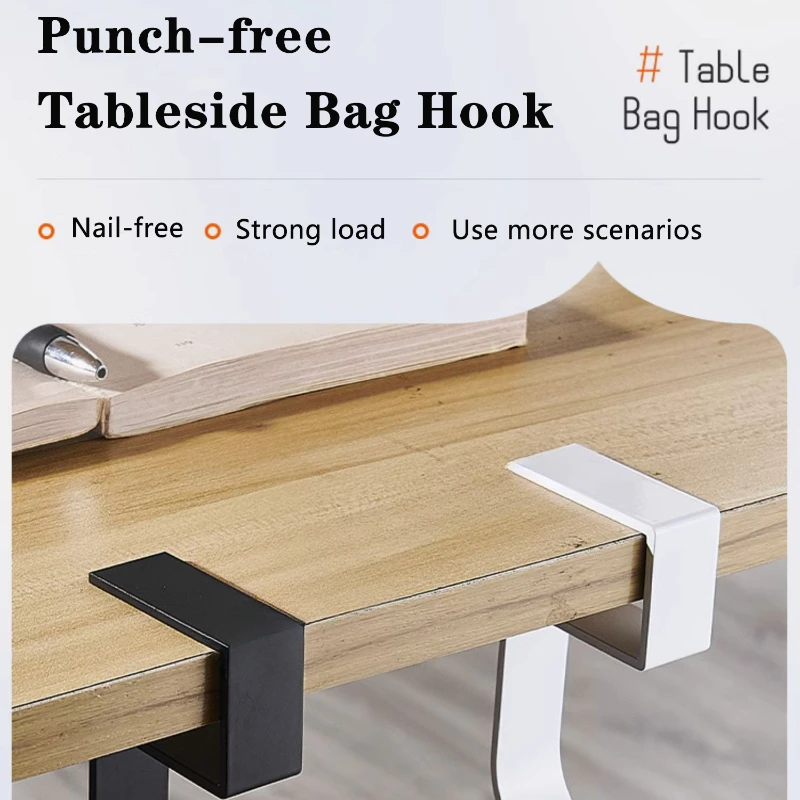 Multi Purpose Hooks Portable Hanging Bag Hook Student Desk Side Hanging bag Artifact Removable mobile Handbag Holders Multi-functional Table Hook