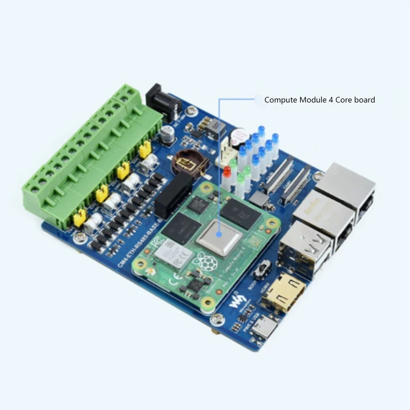 Waveshare For Raspberry Pi Compute Module 4  Ʈũ Ʈ 4  RS485 Ȯ  ⰡƮ ̴ USB 2.0