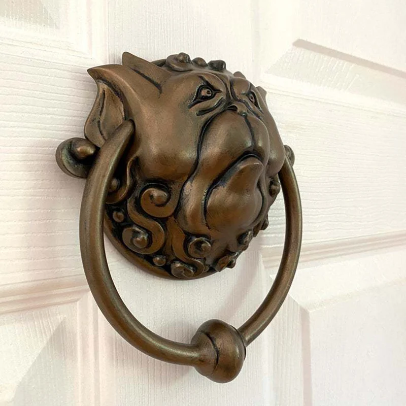 Door Knocker Vintage Vivid Resin Dragon Wall Hanging Door Handle Decor
