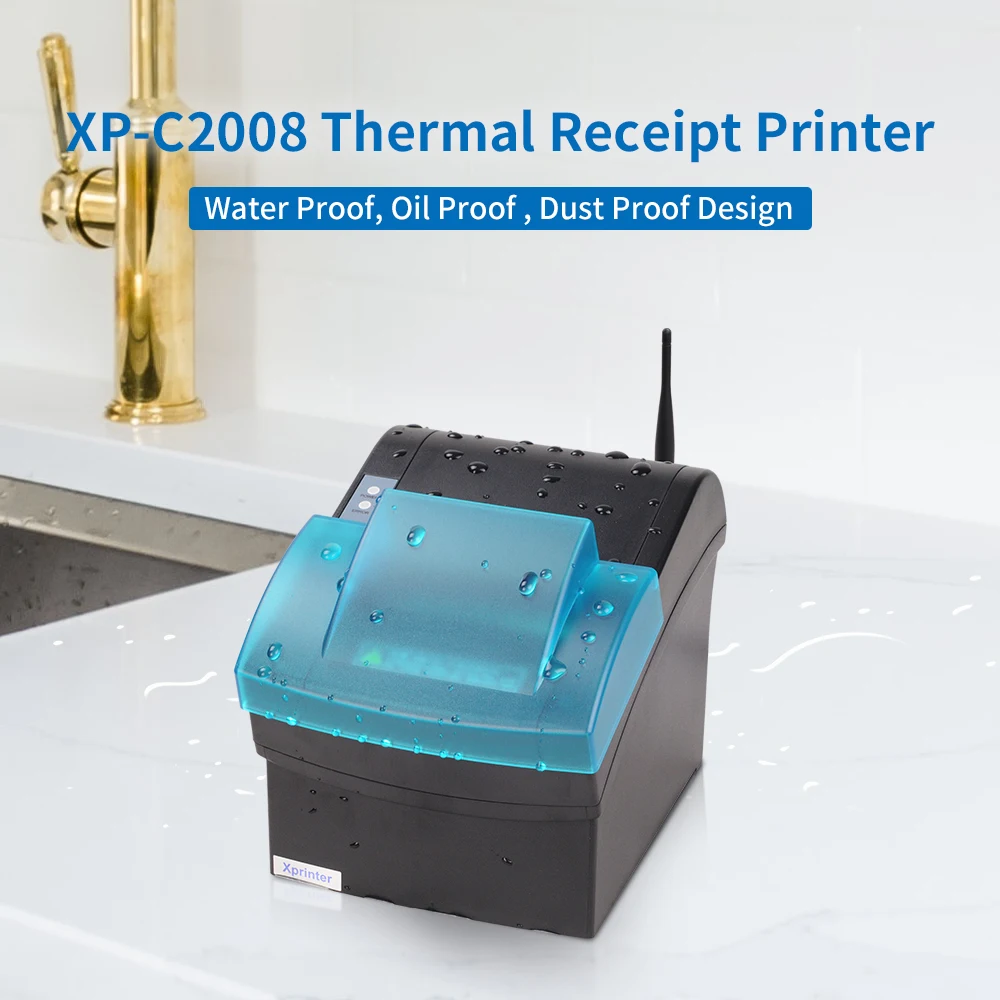 (USB+시리얼+랜만 재고 있음)Xprinter C2008 Pos 감열 프린터 3인치/80mm 슈퍼마켓 및 소규모 사업용 티켓 영수증 프린터