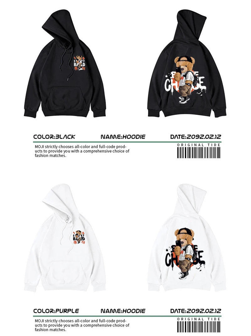 【GRAVER】23FW★ Big Drawing Letter Bear Sweatshirt UNISEX] Big Drawing Letter Bear Sweatshirt 印花卫衣81.00 超