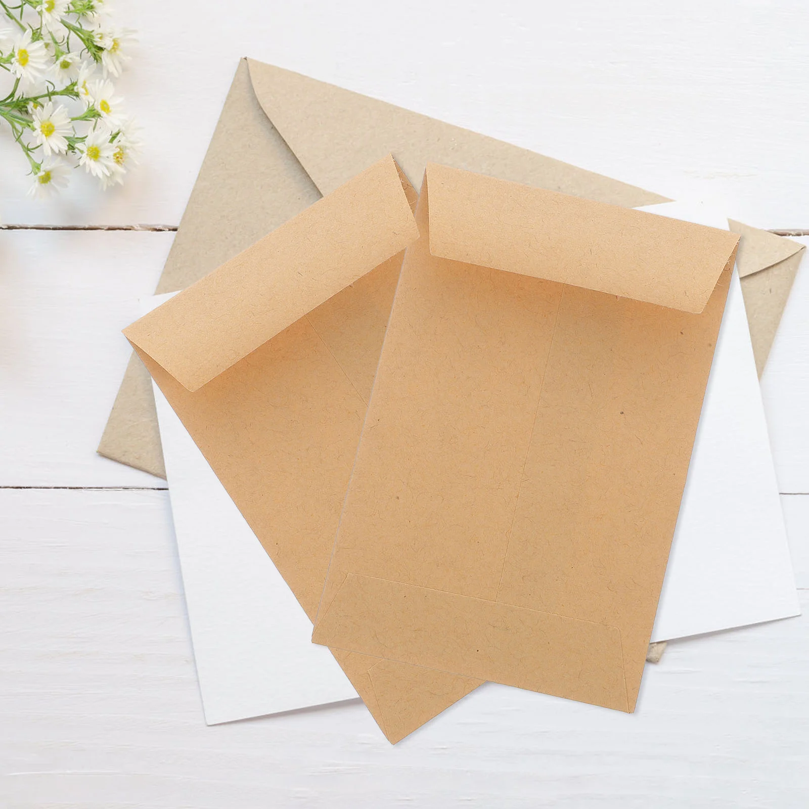 

Brown Small Envelopes Kraft Paper Gift Cards Envelopes for Small Item Storage 10cm Coin Money Gift Cards Kraft Paper