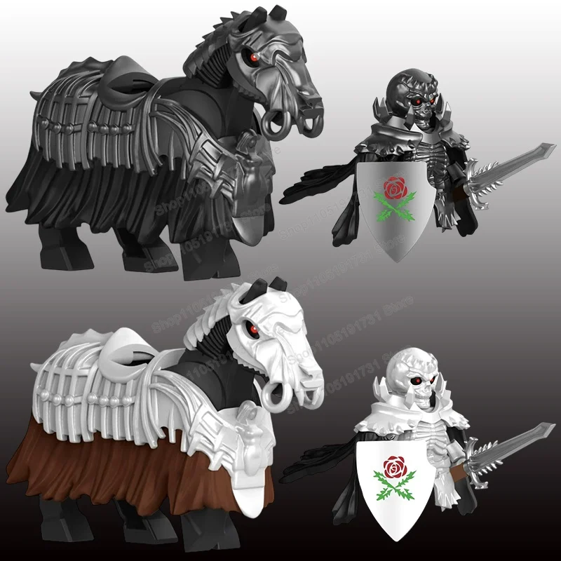 새로운 베르세르크 해골 말 액세서리 블록 리치 킹 가츠 미니 액션 피규어 블록..