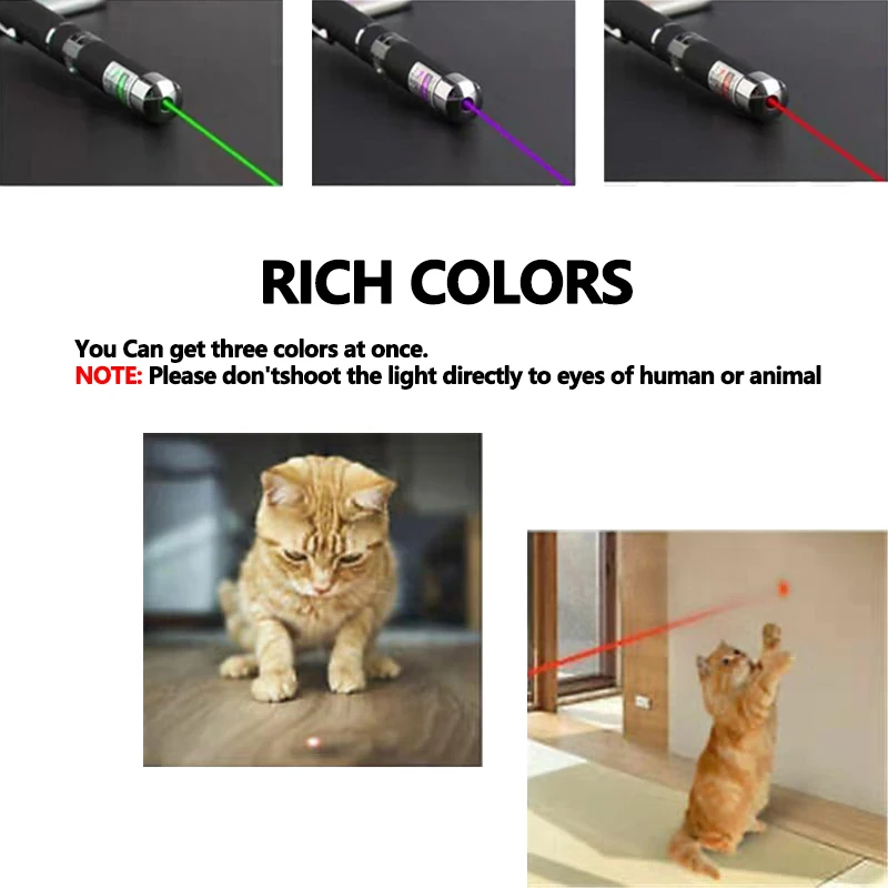 2 in 1 laser pointer for cats training toy