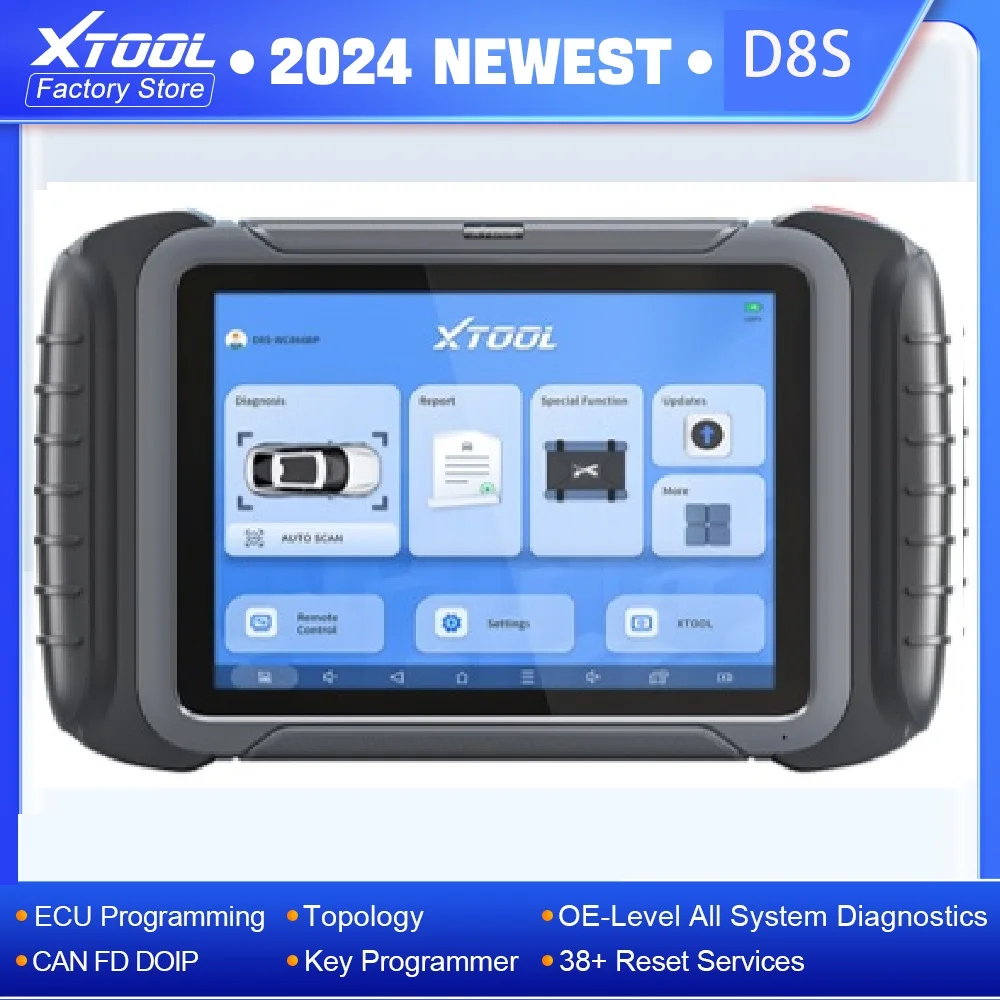 

XTOOL D8S All System Car Diagnostic Tools ECU Coding Active Test Key Programmer 38 Service Automotive Tool With CAN FD DOIP