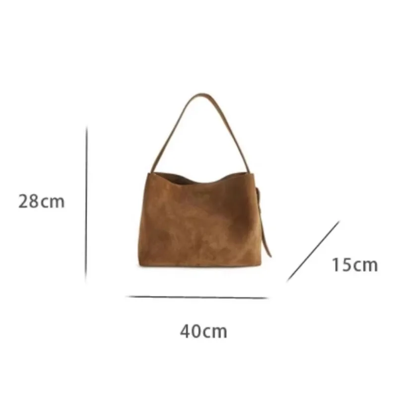 2026 New Retro Bag Brown Large Capacity Shoulder Bag, Underarm Bag, Crossbody Bag Fashion and Leisure Daily Commuter Women's Bag