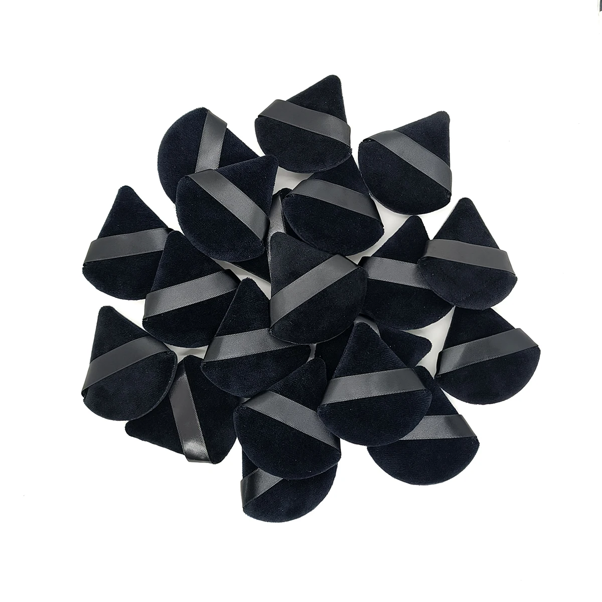 200/300/500PCS Triangle Velvet Powder Puff Pizza Flours Mini Face Makeup sponge Cosmetics Washable Lightweight Makeup Tool 5