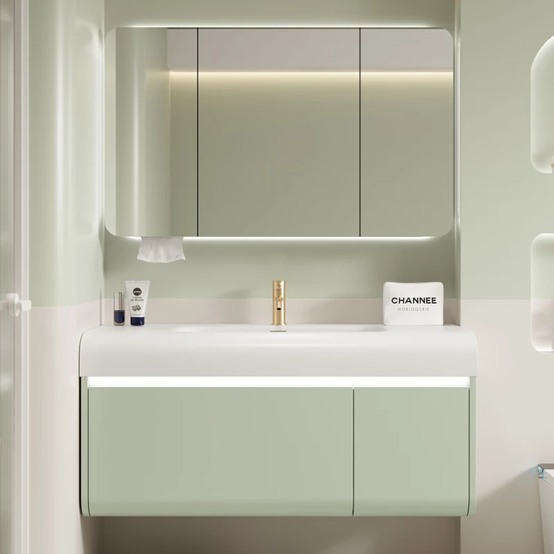 

Wood Intelligent Mirror Cabinets Modern Vanity Bathroom Hanging Jewelry Organizer Mirror Cabinets Wall Espejos Home Furnitures