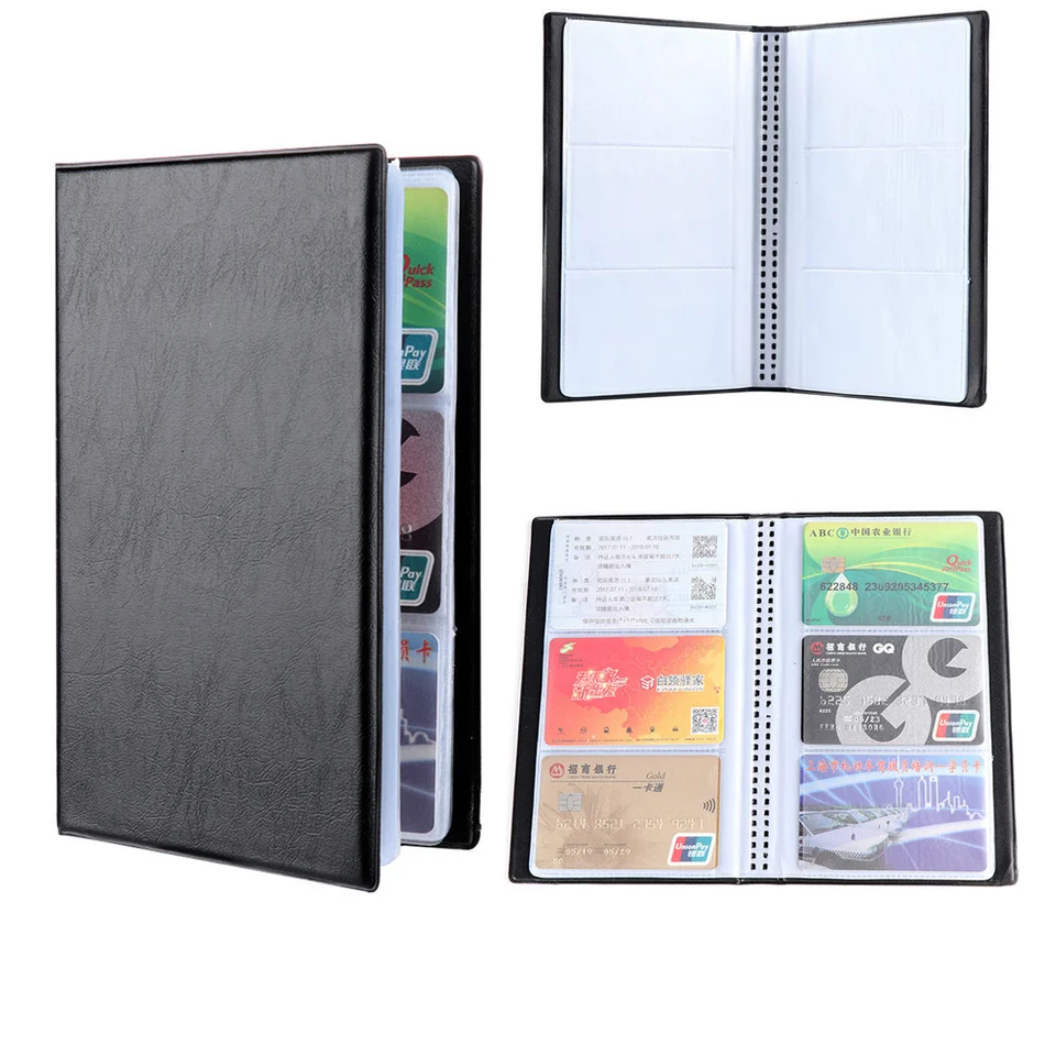 240-Capacity Business Card Organizer Book - PU Leather Credit Card Holder Folder, Portable For Travel 240-Capacity Business Card Organizer Book - PU Leather Credit Card Holder Folder, Portable For Travel