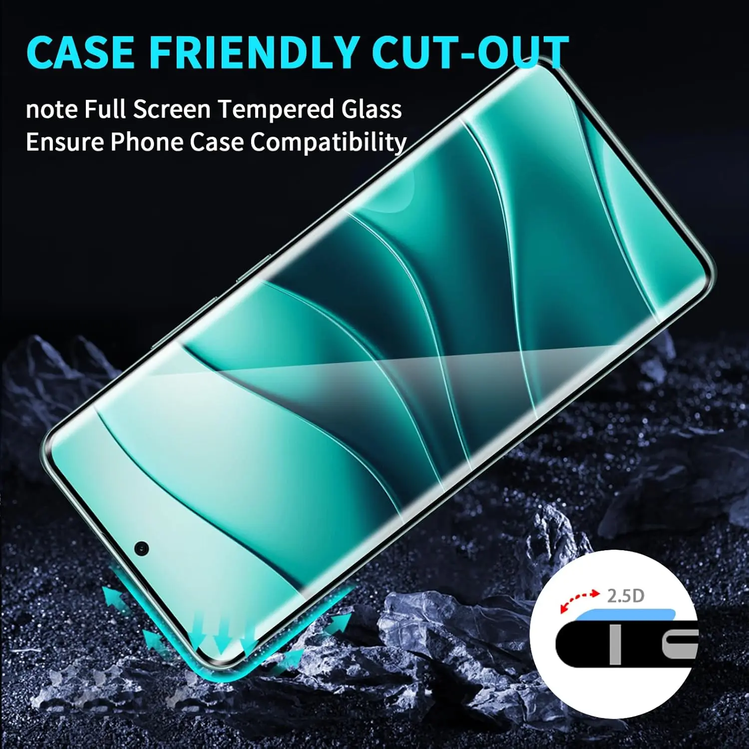 1/4 قطعة من الزجاج المقسى ثلاثي الأبعاد لهاتف Xiao...