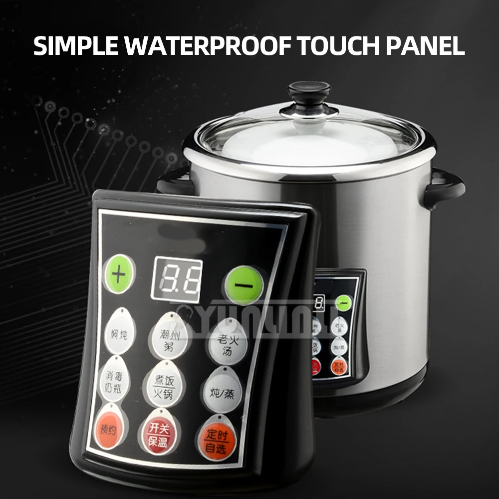 Household Multifunctional Stainless Steel Stew Pot High Capacity Electric slow cooker Home Appliances