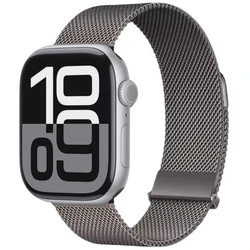 Premium Milanese Mesh Apple Watch Band Bracelet - Elegant Sport Strap for Series 11 10 42mm (Titanium gray B)