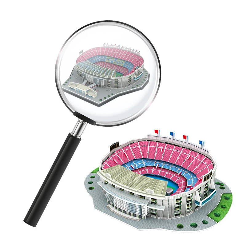 미니어처 축구장 3D DIY 퍼즐 세계 유명 경기장 모델 축구 게임 주변 장치 장난감 팬 생일 장난감 선물 DDJ
