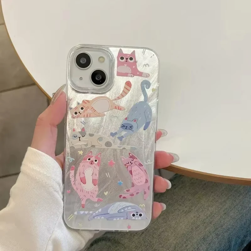 Adorable Cartoon Cat Protective Phone Case Cover