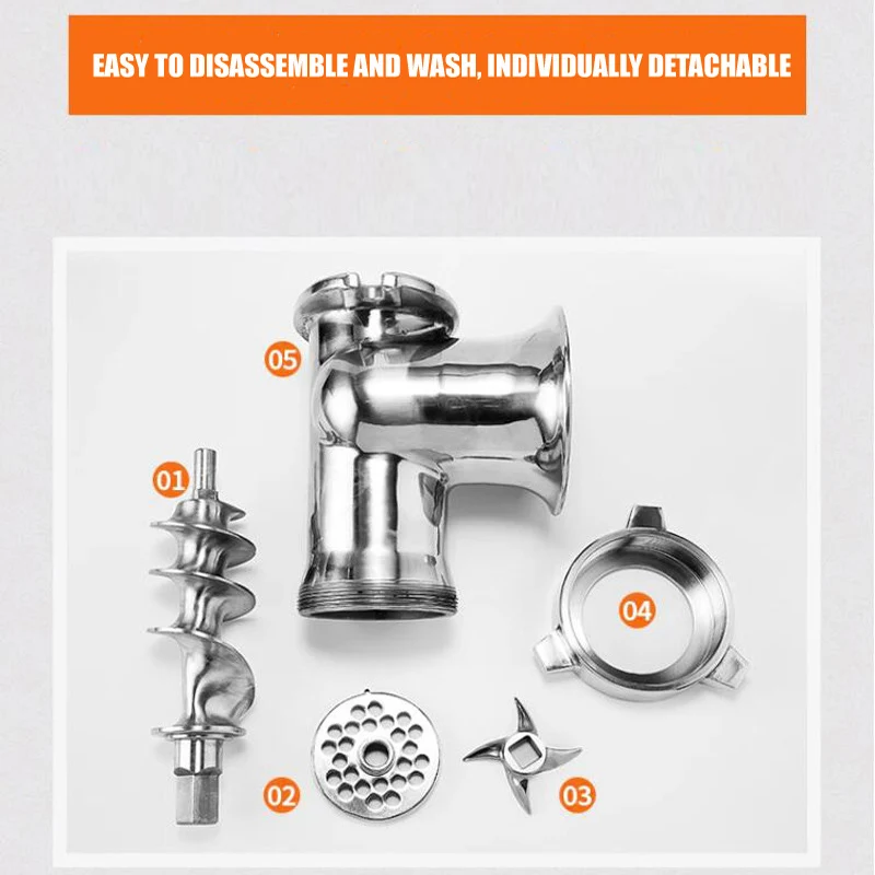 110V 220V Electric Meat Grinder For Pork Lamb Beef Fish Chicken Shrimp 5