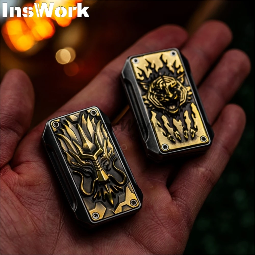 Wanwu Edc Push Slider Jaar Van De Dragon Limited Edition Metalen Stress Reliëf Speelgoed