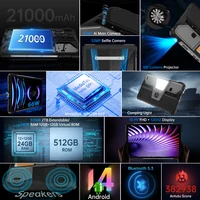 8849 TANK PAD E Unihertz Rugged Projector Tablet Smartphone 10.95 inch 120Hz 24GB 512GB 21000mAh 32MP+50MP 66W Phone Tablet 2