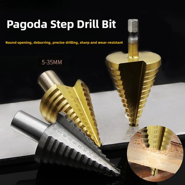 Professional 5-35mm HSS Step Drill Bit - High-Speed Steel Hole Cutter for Metal & Wood 1
