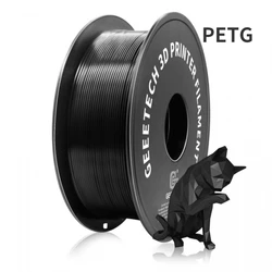 Vibrant PETG 3D Printing Filament - 1kg Spool, 1.75mm Diameter, Premium Quality (PETG Black)