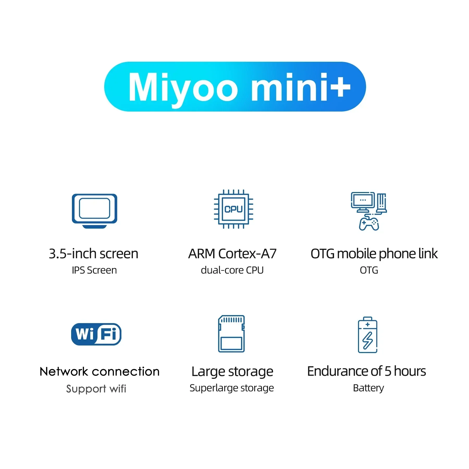 Consola de juegos portátil Retro MIYOO Mini Plus V2 Mini + pantalla IPS consola de videojuegos clásica sistema Linux regalo para niños - Image 2